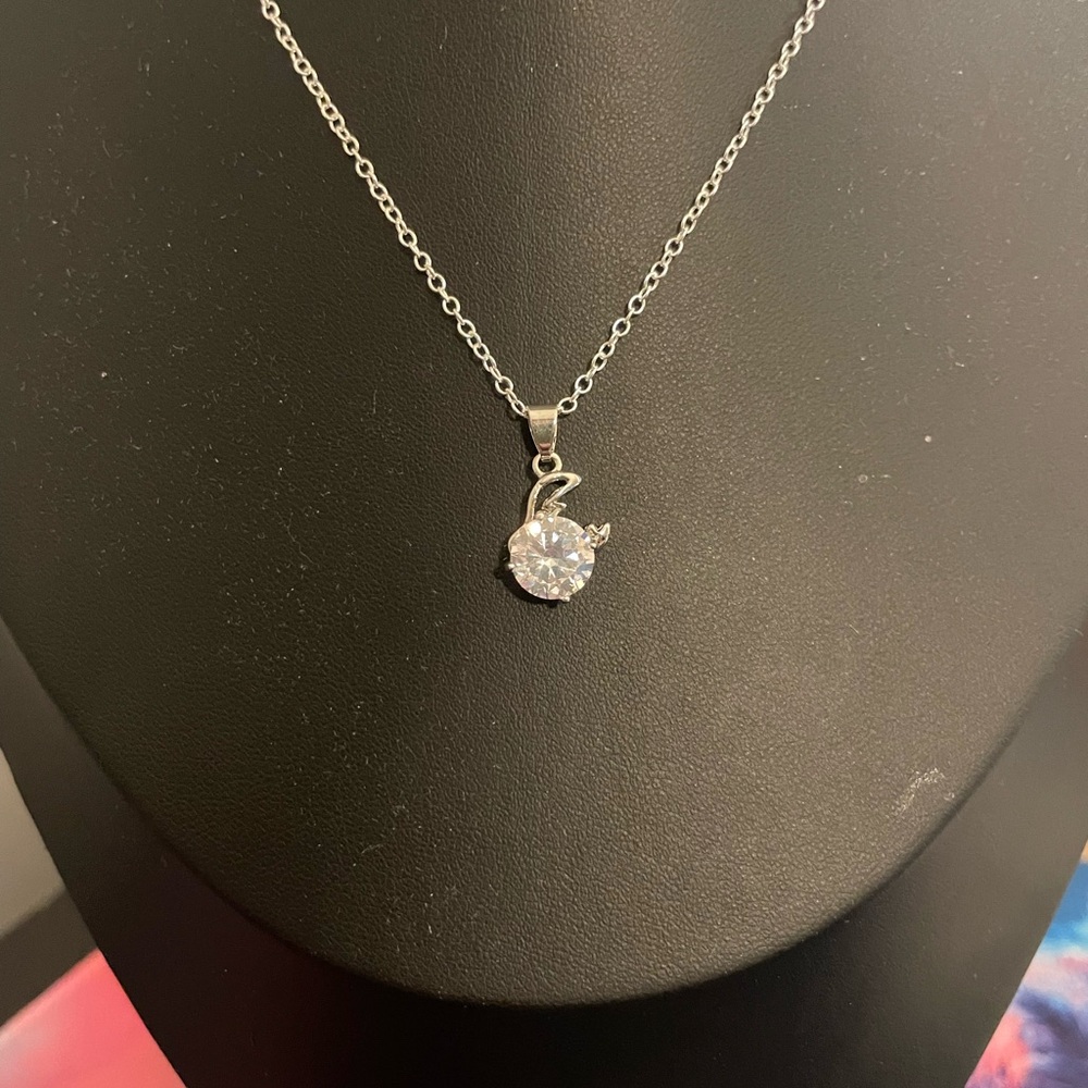 Dazzling Silver Crystal Necklace